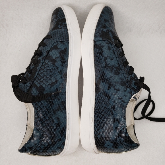 Kenneth Cole Kam Blue Synthetic Snakeprint Sneakers sz 10M - Picture 6 of 9
